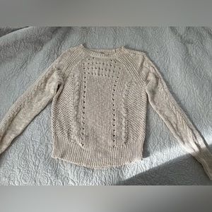 Knitted cream and white sweater from Francesca’s